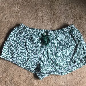 Aerie green “NICE” Christmas sleep shorts. SZ S